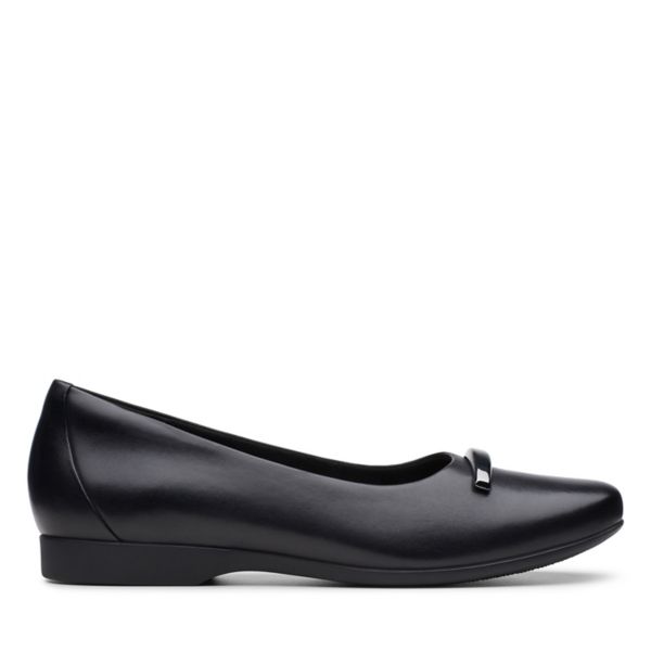 Clarks Womens Un Darcey Way Flat Shoes Black | USA-7349856